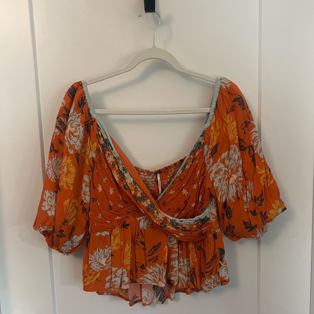 Free People Orange Women's Top